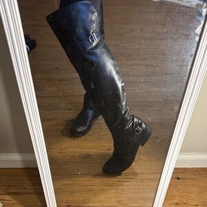 Elegant Black Over the Knee Boots